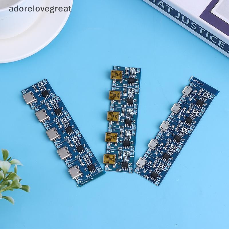Alt 5 PCS 5V 1A TYPE-C Micro USB 18650 TC4056A แบตเตอรี่ลิเธียมชาร์จ TP4056 DRG