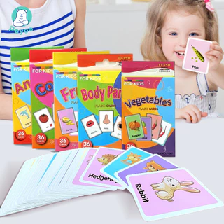 PAYOE แฟลชการ์ด flashcard บัตรภาพคำศัพท์ บัตรเรียนรู้ ของเล่นปริศนาเด็ก