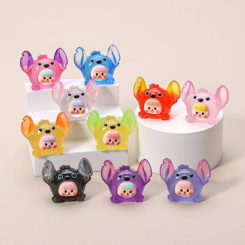 10 ชิ้น (1 ชิ้นต่อสไตล์) สามมิติตุ๊กตา DIY อุปกรณ์เสริมความคิดสร้างสรรค์ภายในรถยนต์ขนาดเล็กตกแต่งอุป