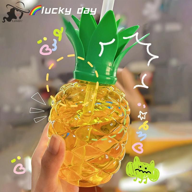 Lishu 500ml ฤดูร้อนน่ารักสตรอเบอร์รี่ฟางขวดน้ํากาแฟนมถ้วยฟางสําหรับบ้าน th - รูปที่ 5