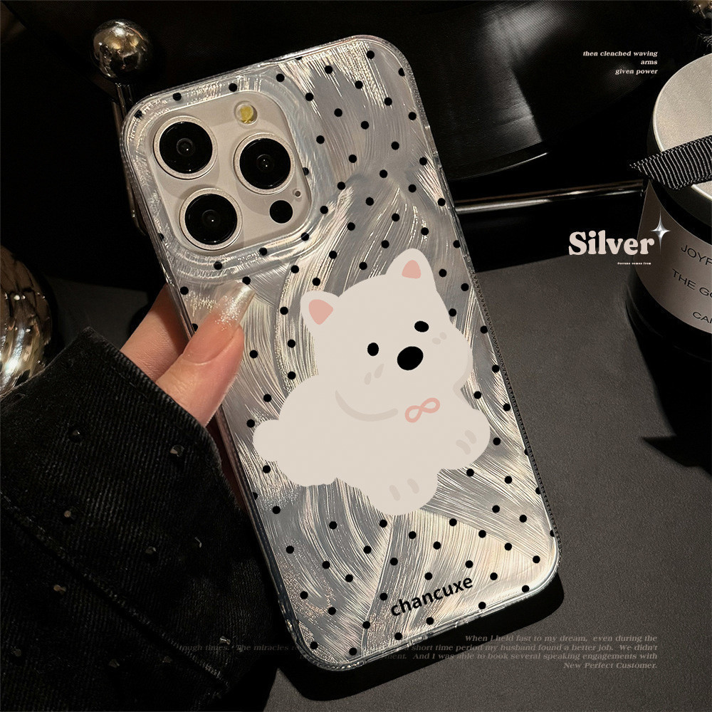 Cute Bear เคสใสสีเงินเลเซอร์ขนนกสุดหรู for Samsung A55 5G A52 A53 A54 A35 A34 A33 A15 A14 A13 A12 S22 S24 Ultra S23 FE
