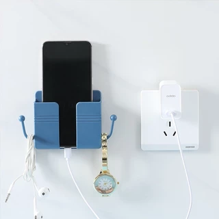 BLIVO ที่วางโทรศัพท์แบบติดผนัง กล่องเก็บรีโมทติดผนัง วางโทรศัพท์ สําหรับเก็บรีโมตคอนโทรล ใส่รีโมท เก็บโทรศัพท์มือถือ