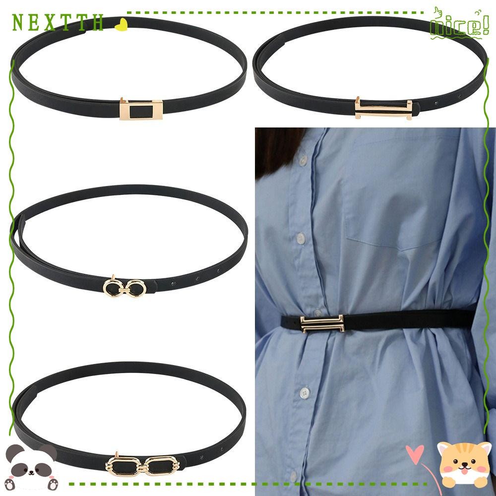 Nextth หนังเข็มขัดบาง Casual Gothic ผู้หญิงสายรัดเอว