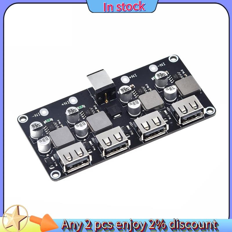 ในสต็อก-QC3.0 QC2.0 USB Fast Charger Board 4XUSB พอร์ต DC-DC Converter DC12V-30V ถึง DC 3-12V โมดูลว