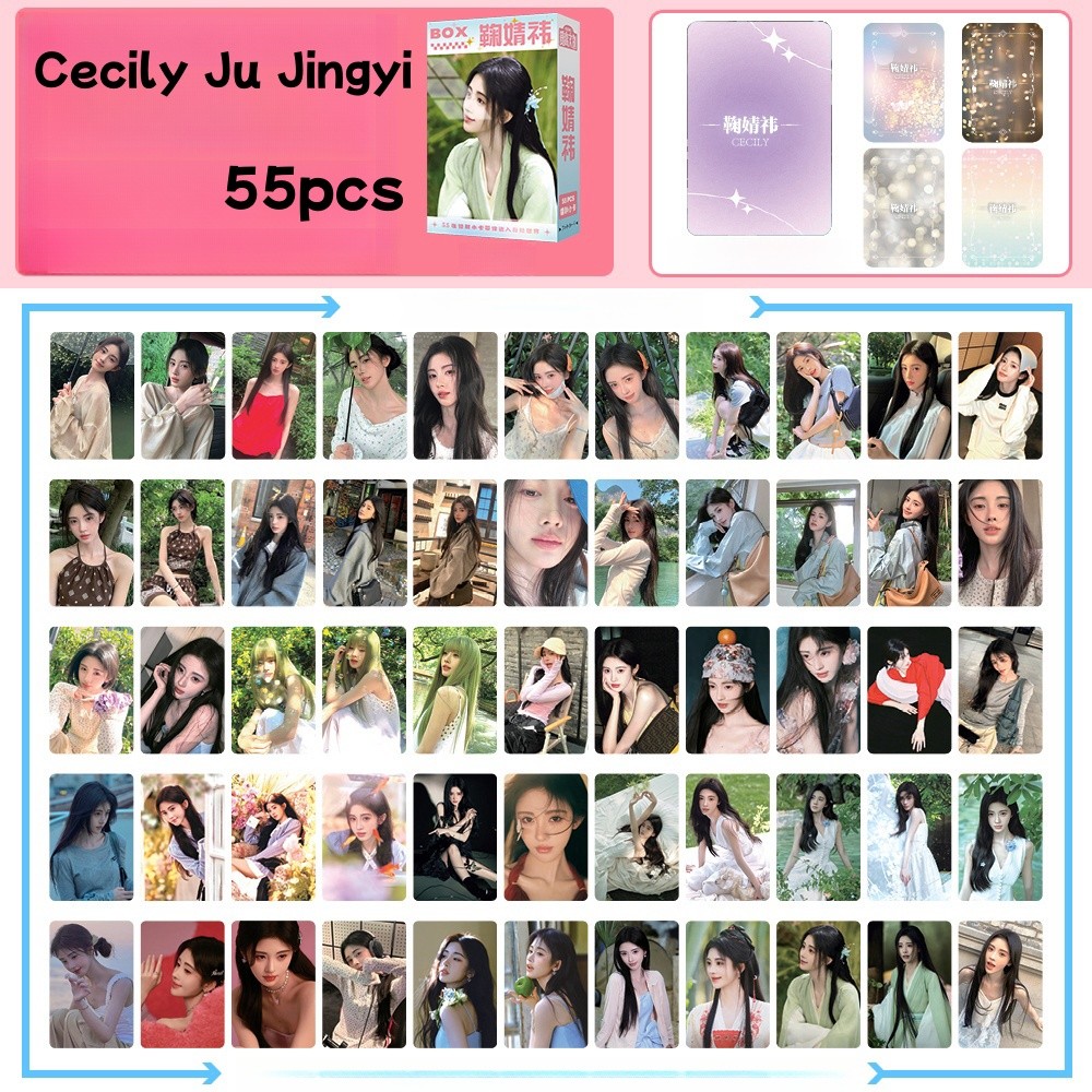 55pcs Chinese Drama Actor Andy Yang Zi Bai Lu Esther YU Shuxin Hologram Laser Lomo cards JC-T Tan Jianci Rosy Zhao Lusi Postcards Zhang Miaoyi Cecily Ju Jingyi In Blossom Holographic Photocards