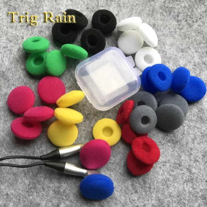 20pcs แผ่นรองหูฟังสําหรับหูฟังโฟม 18 มม.ฟองน้ําหูฟังบลูทูธเปลี่ยนหูฟัง Earpads ครอบคลุม MP3 MP4 Mobblie โทรศัพท์