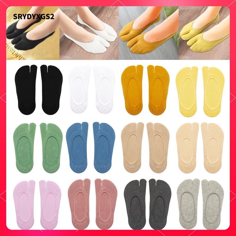 [Srydyxgs2] ผู้หญิง 2 Toe Flip Flop ถุงเท้าฤดูร้อนรองเท้าแตะถุงเท้าผู้หญิงไม่มีแสดงถุงเท้านิ้วเท้าสอง