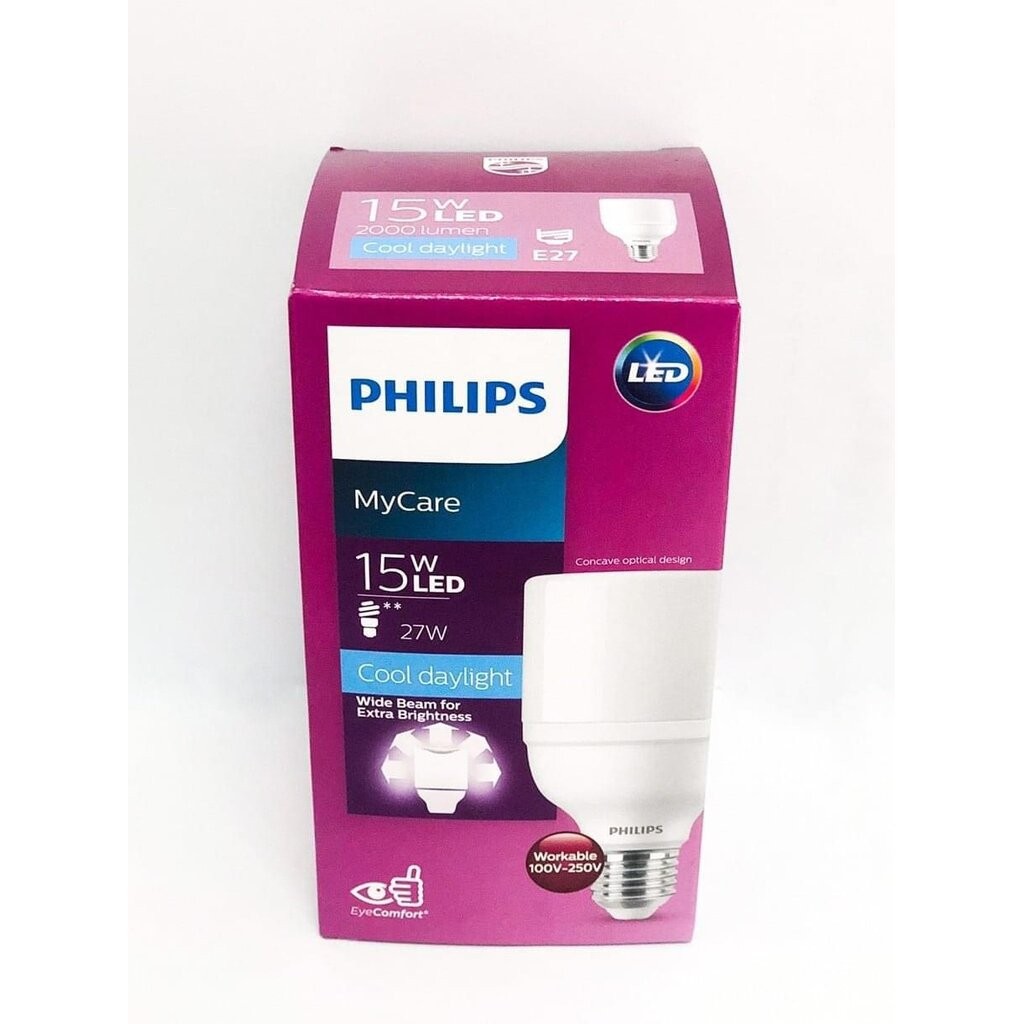 Philips หลอดไฟ LED 15W E27 รุ่นT70 LED Bright Bulb หลอดไฟฟิลลิป์ ฟิลิปส์ MyCare A1