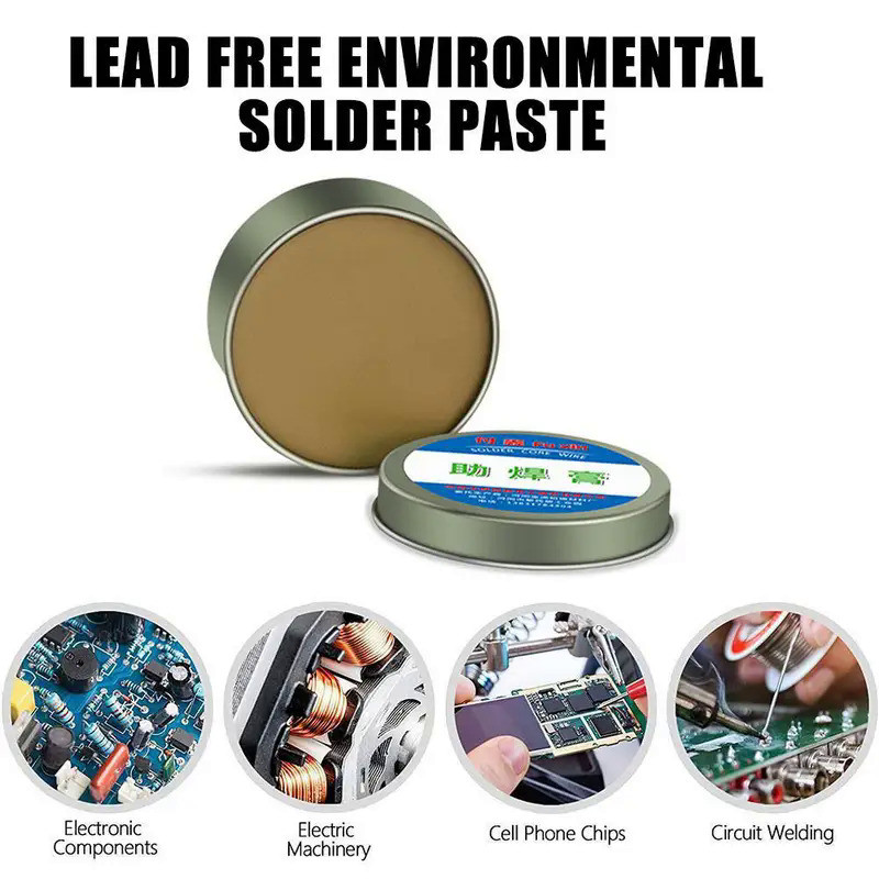 35/100g ตะกั่วฟรีอุณหภูมิต่ํา Rosin Solder Paste Flux ฟรีล้างความบริสุทธิ์สูงไฟฟ้าบัดกรีเหล็กซ่อมสําหรับอิเล็กทรอนิกส์ SMD P V8T2 - รูปที่ 3