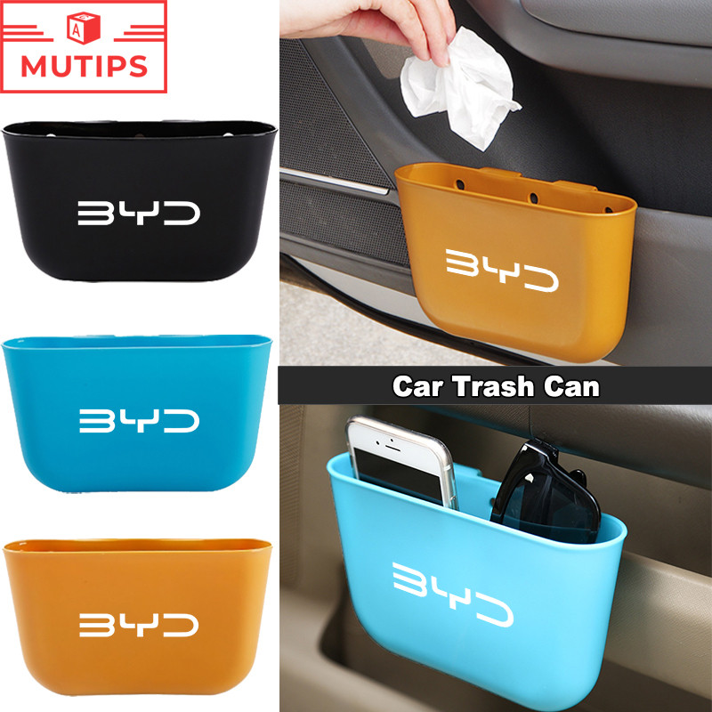 BYD ถังขยะในรถ ตกแต่งภายในรถยนต์ กล่องเก็บของ ประตูรถ ประเภทแขวน ถังขยะ Atto 3 Yuan plus Song Plus Dolphin Mini Seal U Han EV