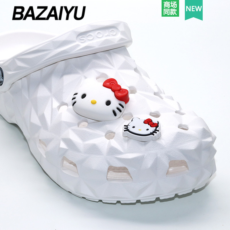 1 ชิ้น hello Kitty สนุกและสีสัน crosc Shoe charms พร้อมอุปกรณ์เสริม crosc การ์ตูน