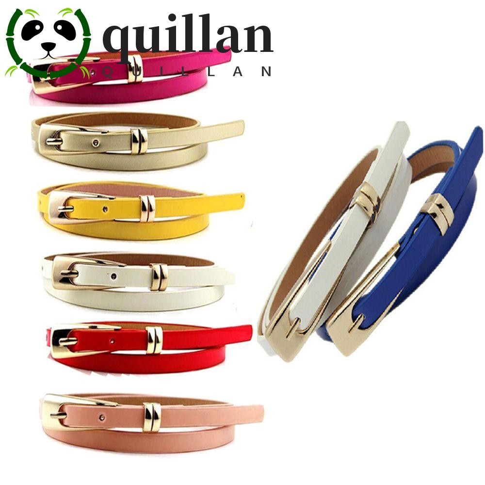 Quillan เข็มขัดโลหะผสม Cortical เข็มขัดแฟชั่นผู้หญิงสาว Lady Buckle หนังตกแต่ง Skinny