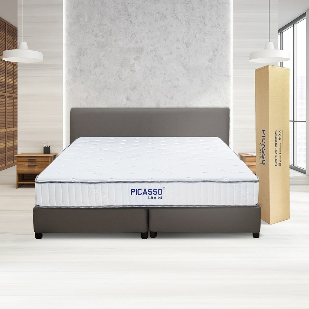 SB Design Square ที่นอน PICASSO รุ่น LITE-M ขนาด 6 ฟุต แถมฟรี หมอนหนุน 2 ใบ