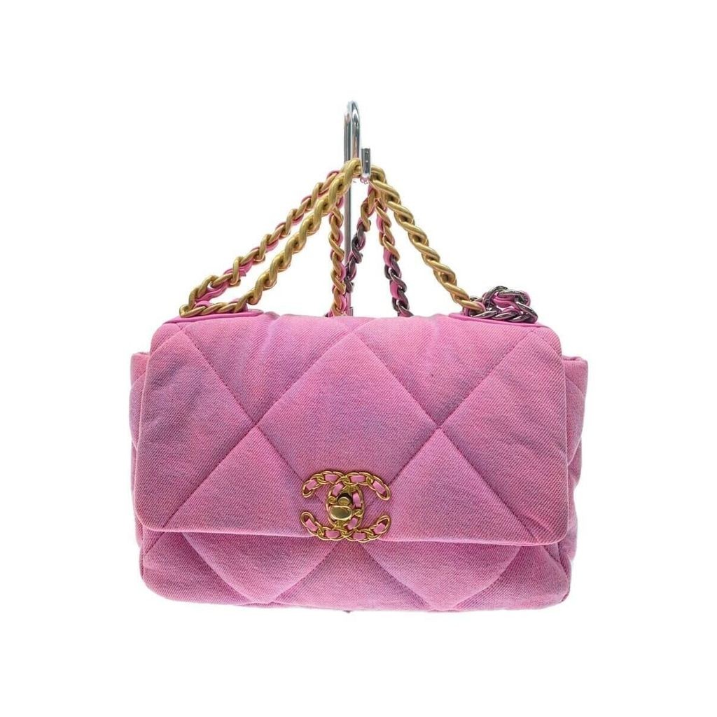 CHANEL Shoulder Bag CHANEL19 Denim Pink Matrasse PNK Plain AS1160 Direct from Japan Secondhand