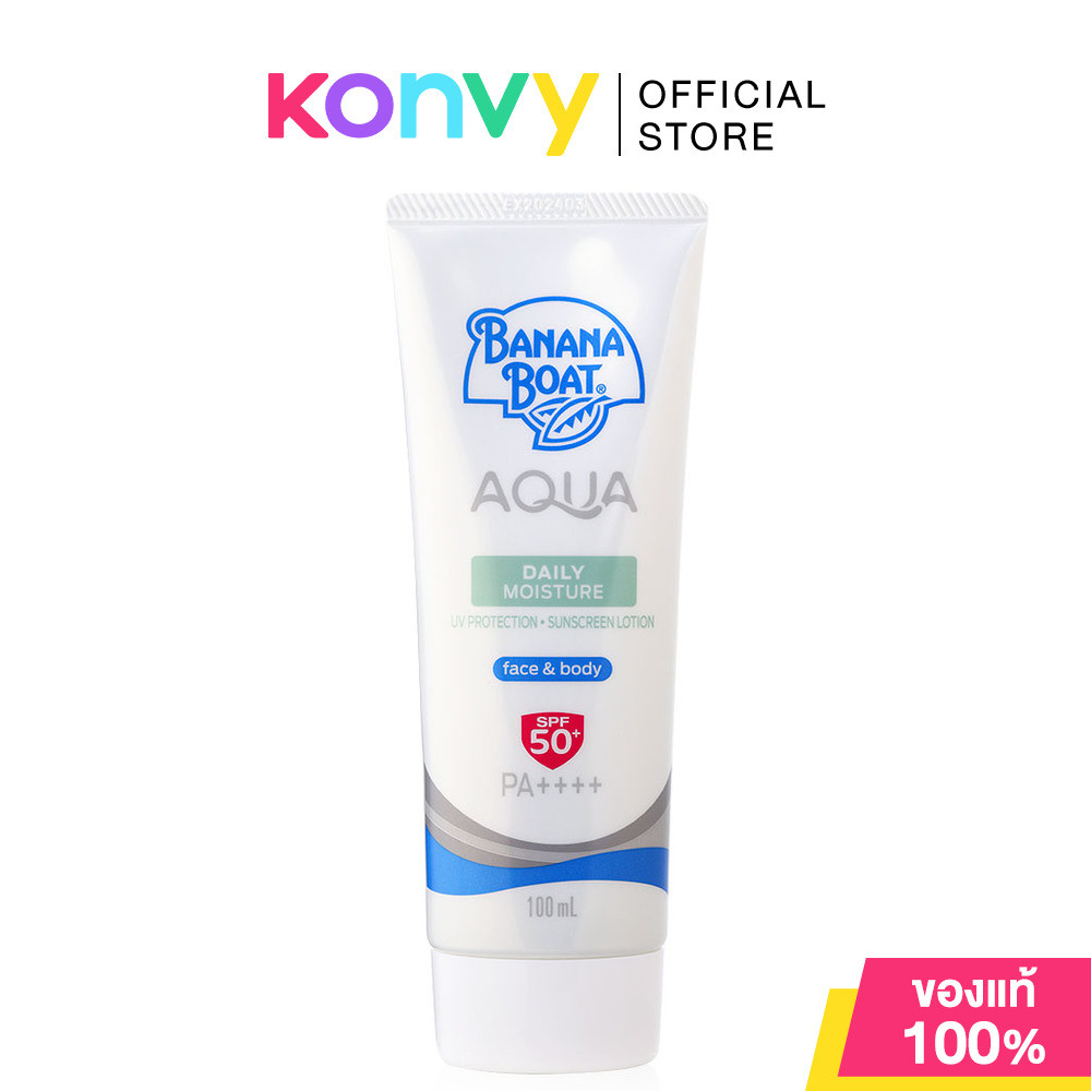 Banana Boat Aqua Daily Moisture UV Protection Sunscreen Lotion SPF 50+/PA++++ Face&Body 100ml กันแดดผิวหน้าและกาย.