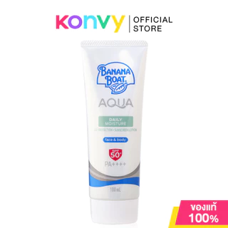 Banana Boat Aqua Daily Moisture UV Protection Sunscreen Lotion SPF 50+/PA++++ Face&Body 100ml กันแดดผิวหน้าและกาย.