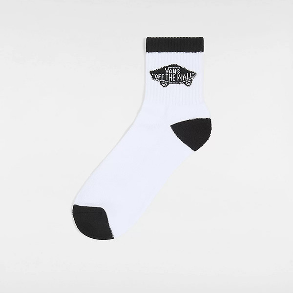 Vans Art Half Crew Socks สีขาว สีดํา