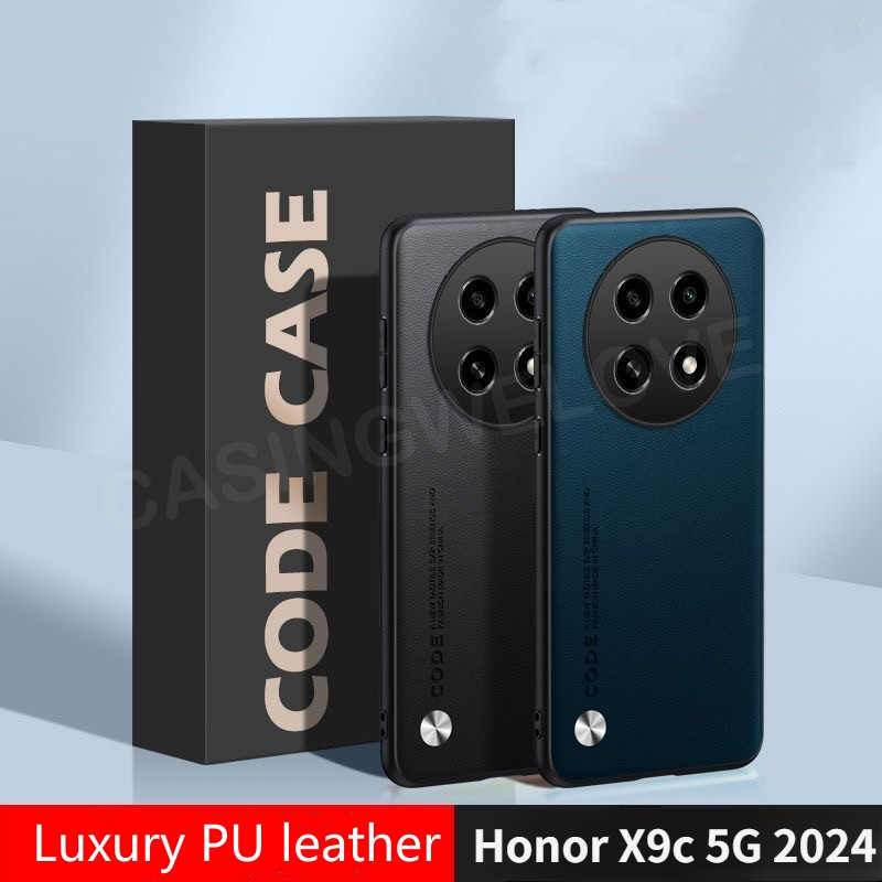 ปลอกสําหรับ Honor X9c 5G 2024 Honor X9C X9 X9b X9a X9d X9c สมาร์ท 5G 4G หรูหราแฟชั่นหนังมือถือปลอกผิวธรรมดาเคสโทรศัพท์ซิลิโคนกันกระแทกป้องกัน Hard ฝาหลัง
