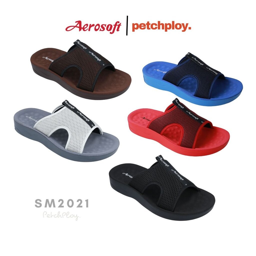 Aerosoft รุ่น SM2021 Arch Support รองเท้าแตะสวม รหัส SM 2021