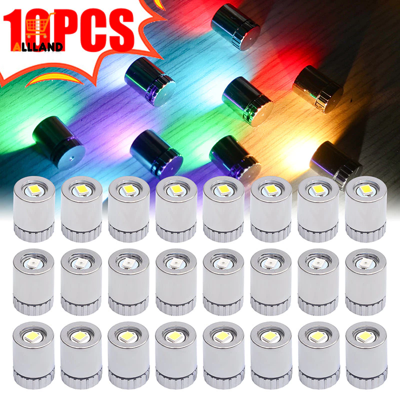 10 ชิ้น Creative LED เรืองแสงไฟสีขนาดเล็ก - ปุ่มเซลล์ขับเคลื่อนโคมไฟขนาดเล็ก - DIY Party ตกแต่ง Ambient ไฟ