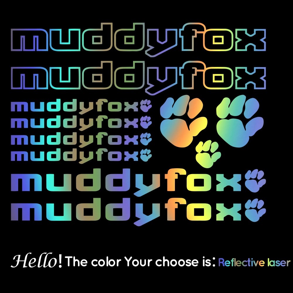 สําหรับ 1 ชุด muddyfox สติ๊กเกอร์สติ๊กเกอร์แผ่น (ขี่จักรยาน, mtb, bxm, ถนน, จักรยาน) โลโก้ไดคัท จัดแ