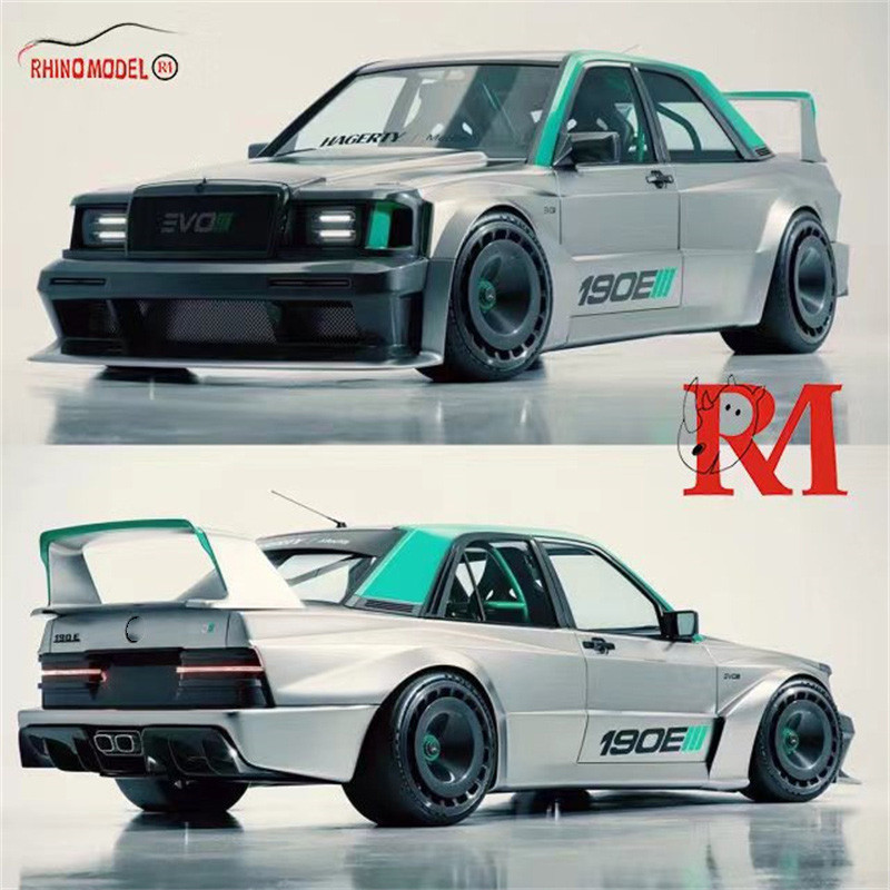 Rhino Model RM 1:64 MB 190 EVO II สีเงิน Limited999 รถโมเดลDiecast