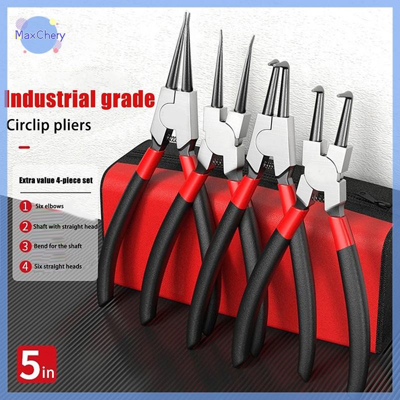 Mchy> Circlip คีมคีมจมูกแหวนยึดคีมสําหรับถอดติดตั้ง Puller ล็อคแหวนเพลาใหม่