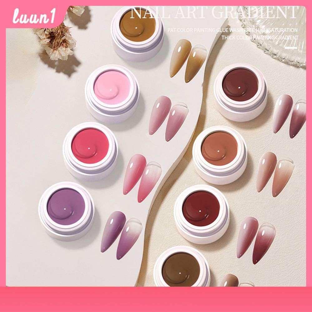สีเจล เจลทาเล็บ เจลทาเล็บแบบไล่เฉดสี ชมพู ขาว ดำ บลัช บลัชออนไล่ระดับสี สีเจลทาเล็บ เล็บเจลเคลือบเงาสําหรับเล็บ DIY แช่น้ําได้ต้องส่องสว่างโดย LED