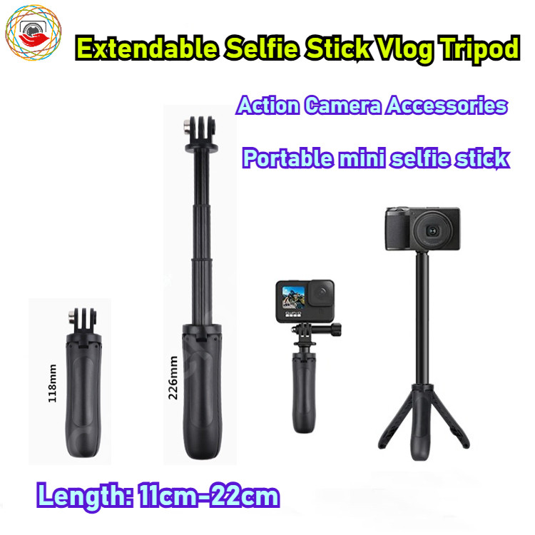 ขยาย Selfie Stick แบบพกพา Vlog ขาตั้งกล้องสําหรับ Gopro Hero 13 12/Insta360 X4 X3/DJI Action 5 Pro