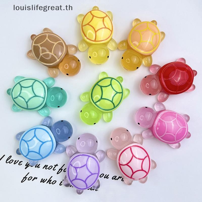 Louislifegreat 4 ขนาด Mini Luminous เต่าตกแต่งบ้านภูมิทัศน์งานฝีมือเรซินเต่าเรืองแสงสวนปลา Miniatures เครื่องประดับตกแต่งใหม่