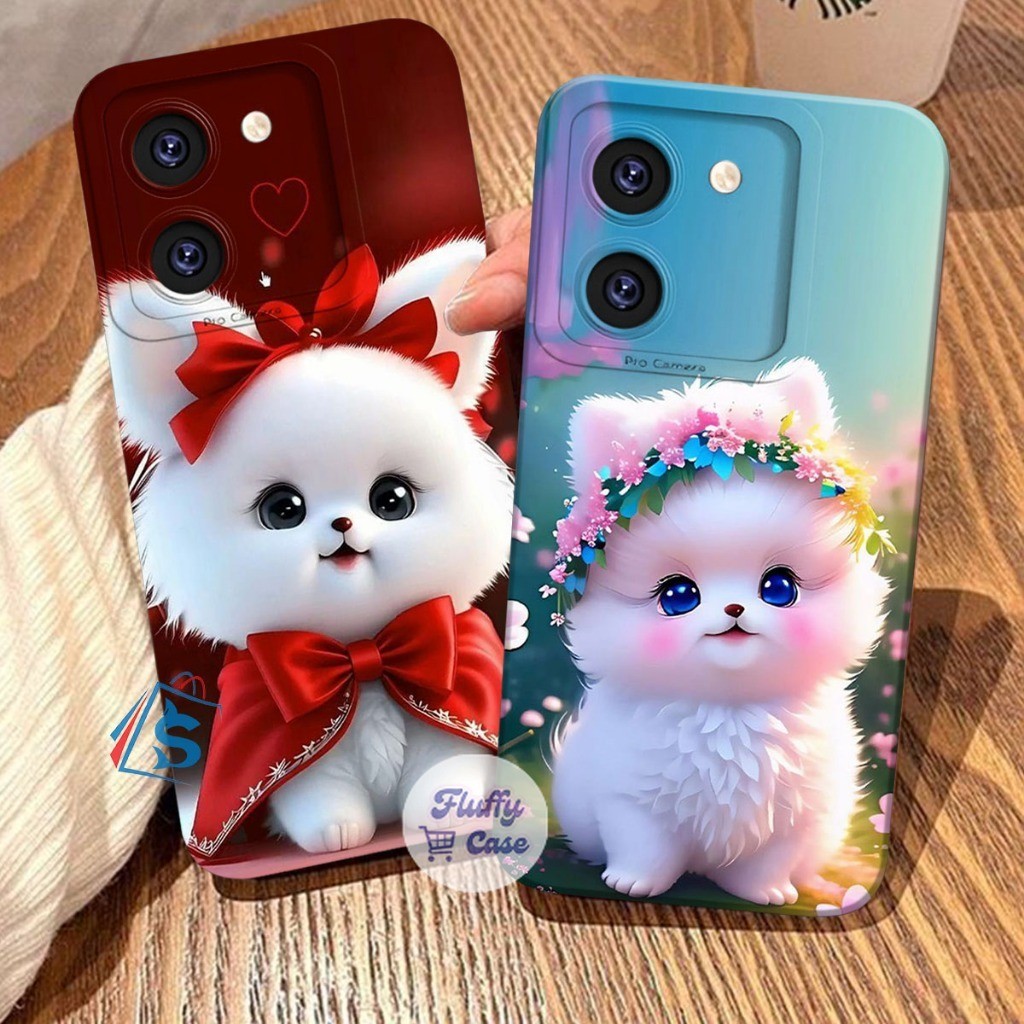 HP [FLUFFYCASE] Softcase VIVO Y22 Y22S Y35 Y27S Y27 4G/5G Y36 4G/5G Y16 Y19 Pet Cat Motif - เคส Vivo