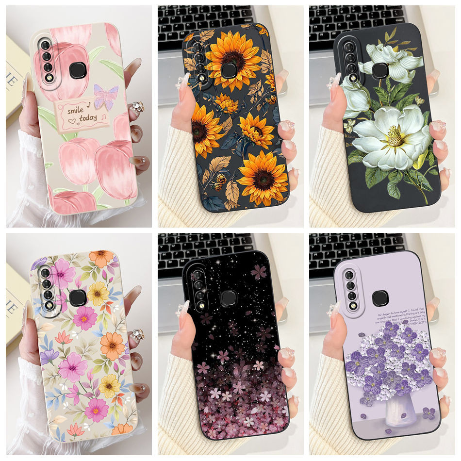 SAMSUNG สําหรับsamsung Galaxy A10s A12 M12 A13 A14 A15 A04 A04e A04s A05 A05s A06 A25 A55 ทิวลิปดอกทานตะวันซิลิโคนอ่อนนุ่มเคสโทรศัพท์