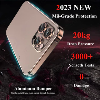 หรูหราอลูมิเนียมกันชน Ultra สําหรับ iPhone 13 12 14 Plus 15 16 17 Pro Max ความปลอดภัยหัวเข็มขัด Desert Gold โลหะอุปกรณ์เสริม