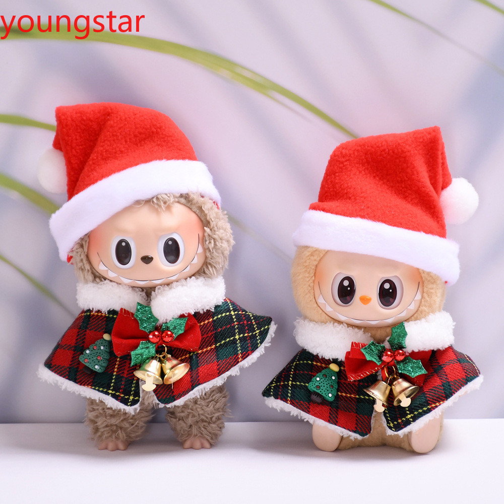 (เฉพาะผ้า) สําหรับ labubu v1/v2 แต่งตัวฤดูหนาวเสื้อกันหนาวชุดตุ๊กตาเสื้อผ้าตุ๊กตาน่ารักอุปกรณ์เสริมเด็กผู้หญิงของเล่นสําหรับ labu คริสต์มาสผ้า