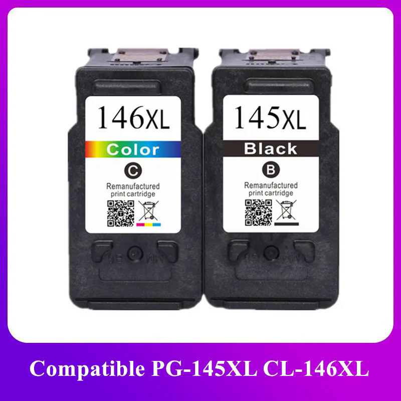 ตลับหมึก145XL 146XL PG 145 146 XL ผลิตใหม่ได้ตลับหมึกสำหรับ Canon PG145 PG-145 CL146 CL-146สำหรับเคร
