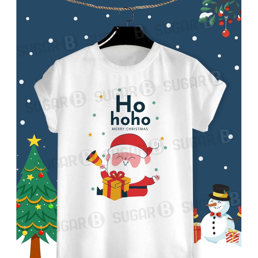 เสื้อยืดวันปีใหม่ Merry Christmas & HNY 2025 ผ้า TK ใส่สบาย สีสันสดใส ไม่ยืดไม่ย้วย