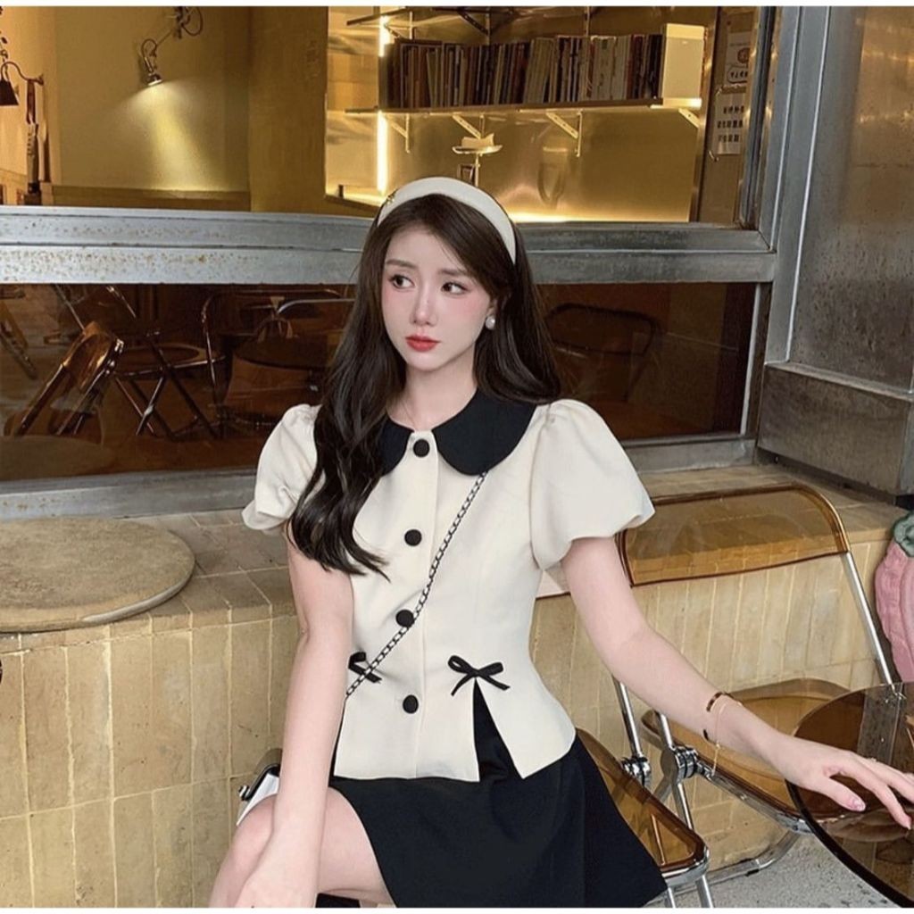 WILLSHA - Z RX Korean Top AUDI / GISELLE Long Sleeve Coquette / Simple Casual Outfit