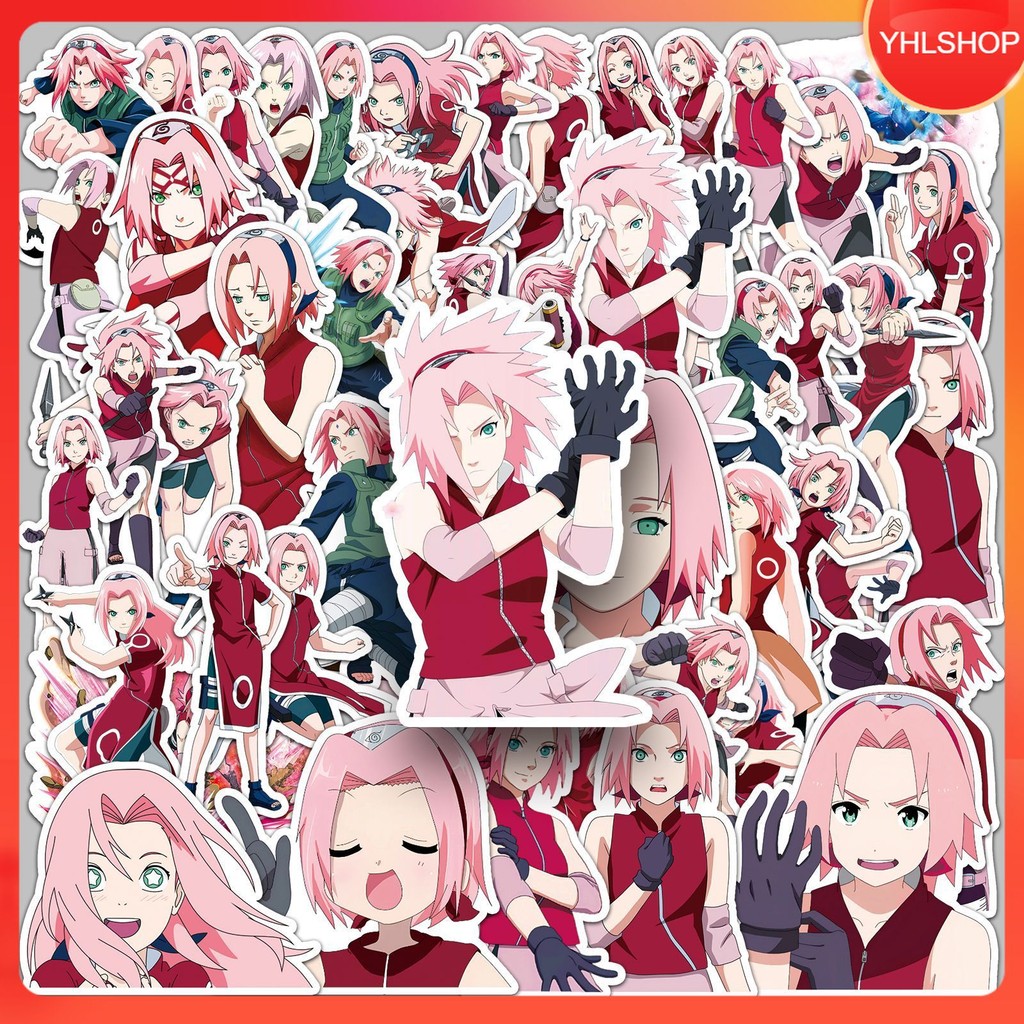 🍁YHL🍁พร้อมส่ง 50แบบ สติกเกอร์ ฮารุโนะ ซากุระ นารูโตะ Haruno Sakura sticker Naruto Japan manga