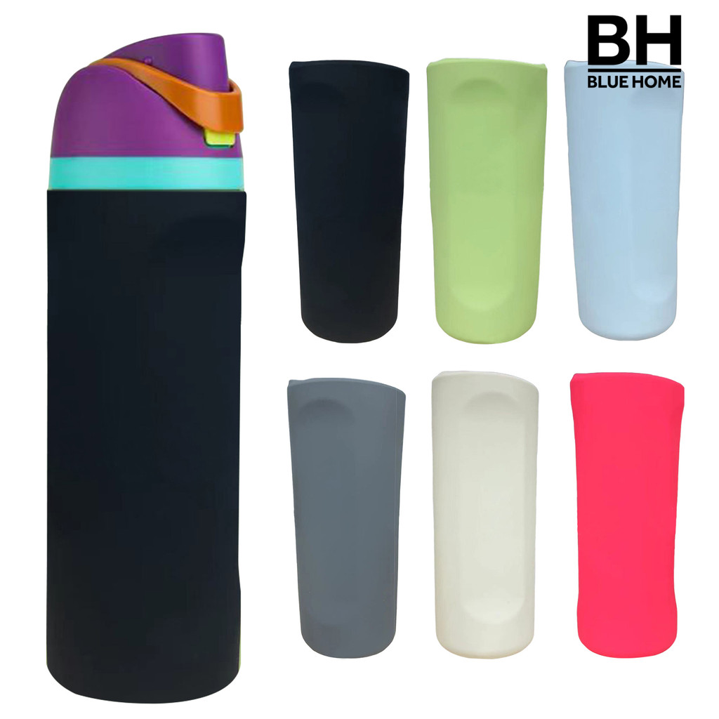(BH) ซิลิโคนขวดน้ํา Boot สําหรับ Owala 24oz Full Wrap Protection Anti-Sliding ด้านล่างแขนป้องกันสําหรับ FreeSip ขวดน้ําอุปกรณ์เสริม