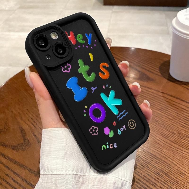 เหมาะสำหรับ Redmi Note 10 4G Pro Max 10S 8 2021 9 กรณีโทรศัพท์แฟชั่นเคส Simple English Alphabet