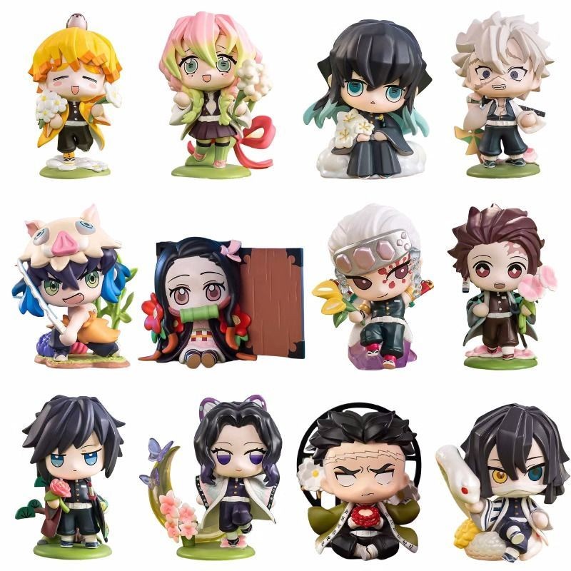 Popmart Pop Mart Kimetsu No Yaiba Birth Flower Series Blind Box Hand-Made Fashion Toy Small Gift Dec