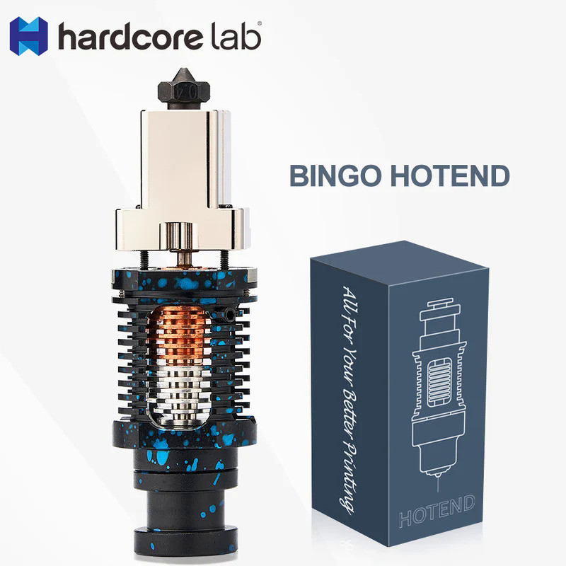 3D Printer Volcano Hotend，High Flow BINGO Hotend Tri-metal Heatsink and Hardened Steel Volcano Nozzl