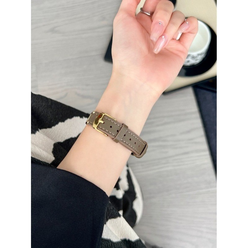 Nistar หนังแท้โลหะเสี้ยวสายคล้องคอสําหรับ Apple watch รูปที่ 8
