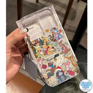 เคสใสลายวินนี่ทิกเกอร์สุดเทรนด์อนิเมะ เคสไอโฟน16 เคส IPhone 17 air 13 16 11 15 12 14 Pro Max XS X XR Max 7 8 Plus SE