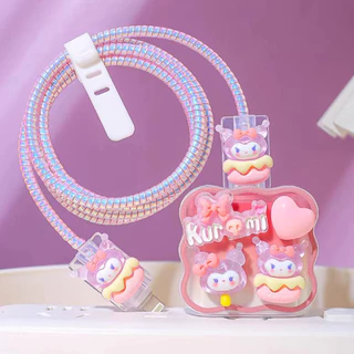 หัวชาร์จ PD 18W 20w เคสม้วนเก็บสาย สายชาร์จ อุปกรณ์จัดระเบียบสายชาร์จเร็ว ฝาครอบป้องกัน