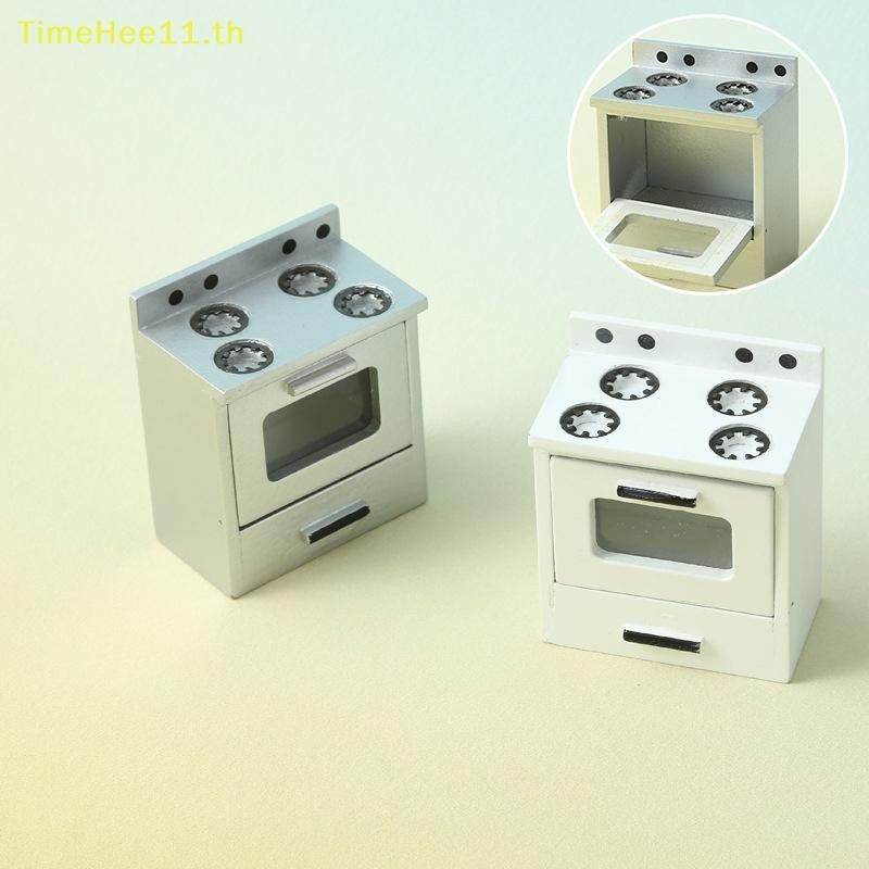 Timehee 1/12 ตุ๊กตาจําลองเตาแก๊สตุ๊กตามินิเครื่องครัวเฟอร์นิเจอร์ตกแต่งตุ๊กตาแกล้งทําเป็นเล่นของเล่น TH