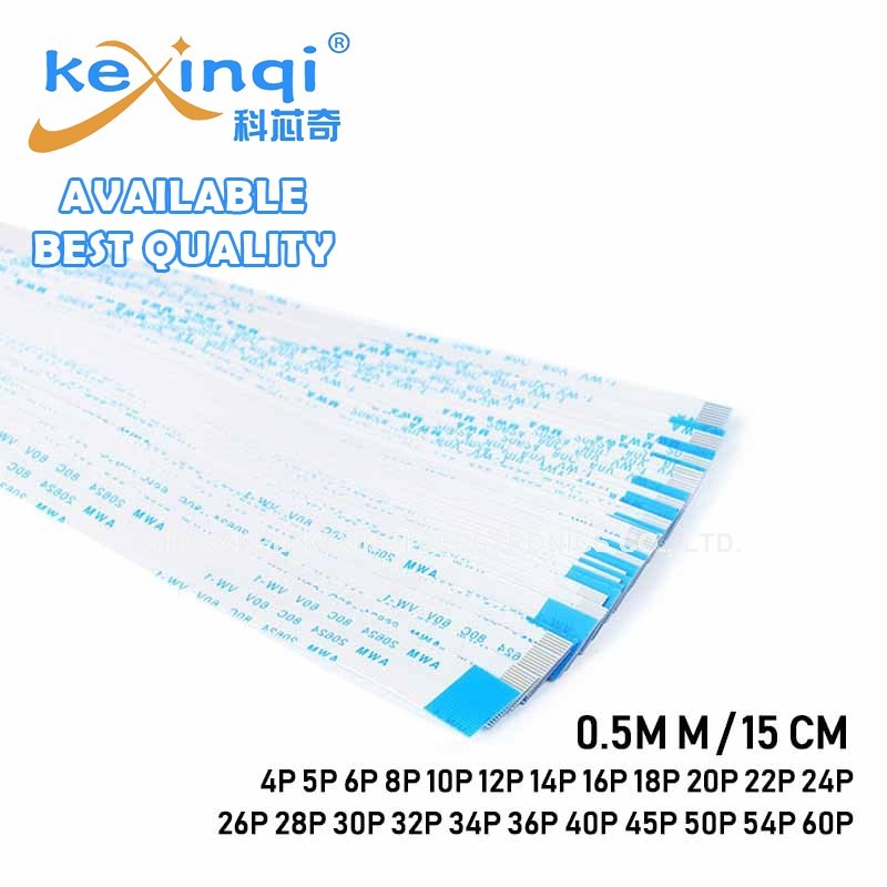 (10 ชิ้น) 15 ซม.ความยาว FFC/FPC ยืดหยุ่นแบนสาย 0.5 มม.4/5/6/8/10/12/14/16/18/20/22/24/26/28/30/32/34/36/40/45/50/54/60 P