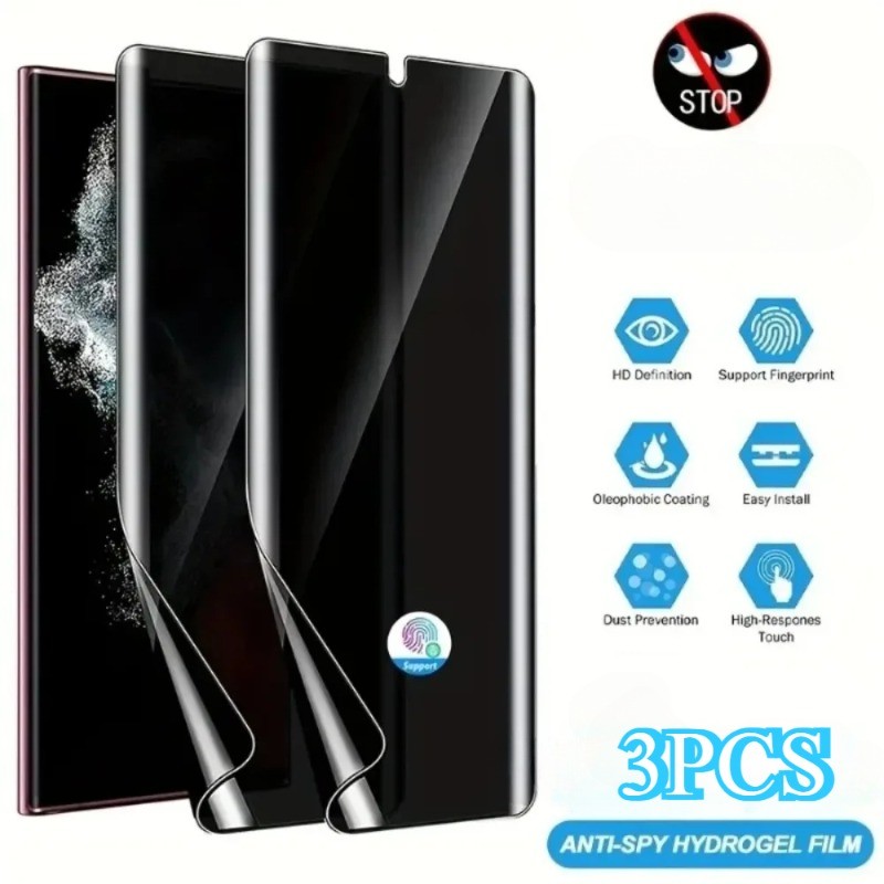 3pcs HD Anti Spyความเป็นส่วนตัวHydrogelฟิล์มสําหรับCubotหมายเหตุKong Hafury J9 V1 A1 Meet X90 X70 X2