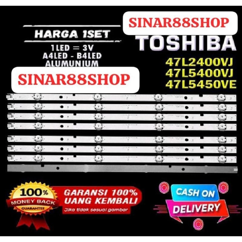 TOSHIBA 47L2400VJ 47L5400VJ 47L5450VE 47L5400 47L5450 47 INC BL 47 "โคมไฟ