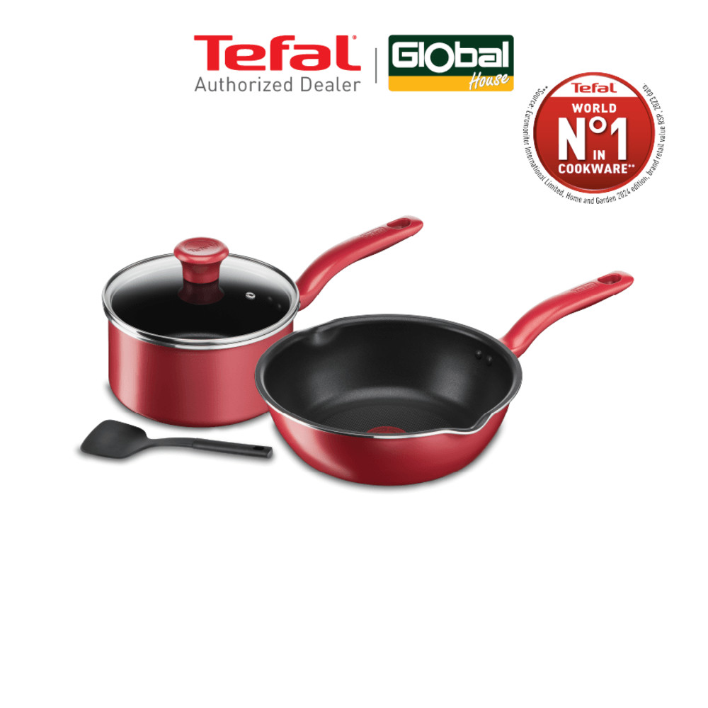 room_shop101 TEFAL G135S496 SO CHEF ชุดกระทะ 4 ชิ้น : DFP24 + SCP18 W.LID